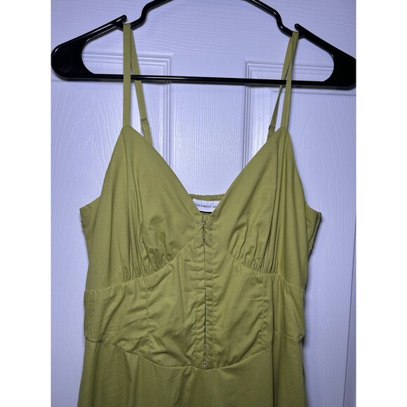 Sincerely Jules Women’s Bodice Style Thin Strap Runched Back Dress Green Size M - Picture 2 of 8